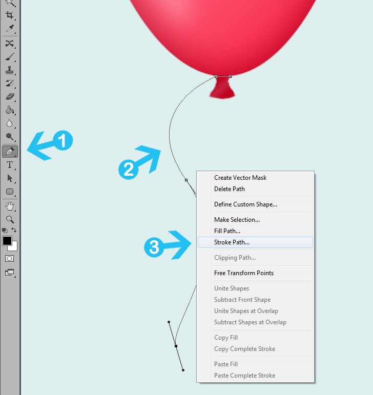 create party balloons in photoshop step 8a