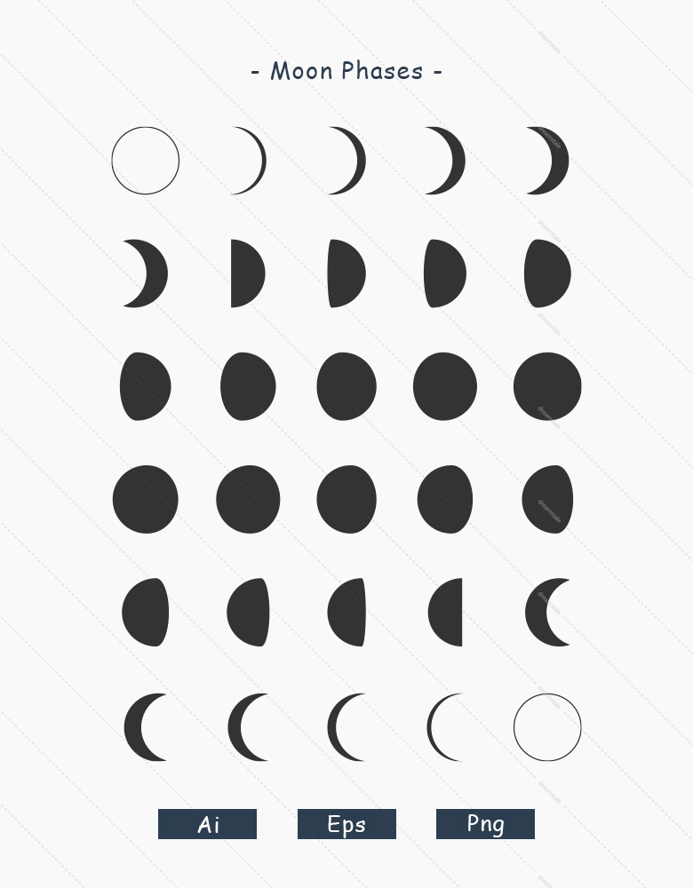 Moon Phases Clip Art Dreamstale
