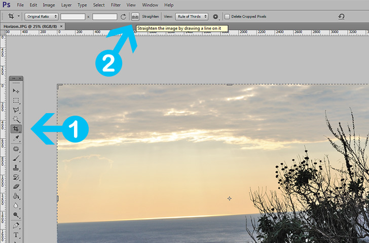 Quick Tip: How to Straighten Horizon in Photoshop