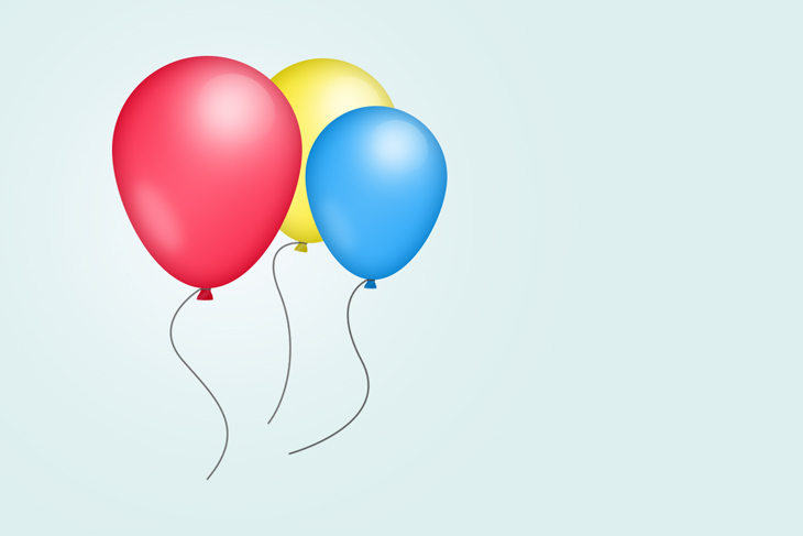 create party balloons in photoshop - PREVIEW