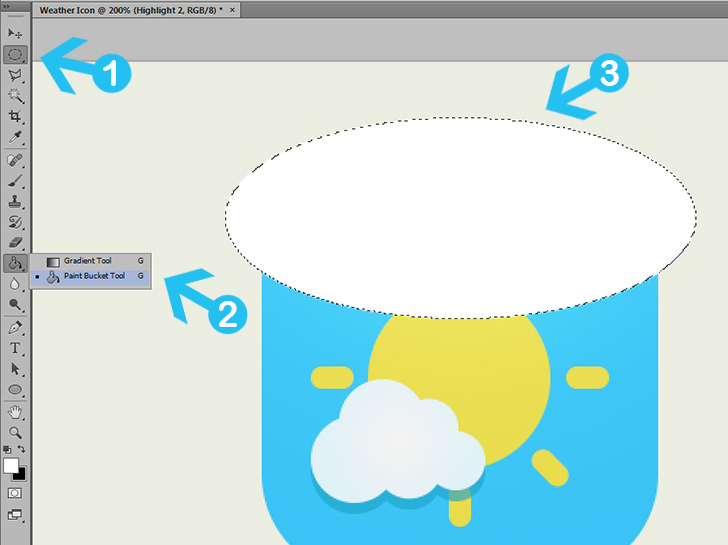 create weather icon in photoshop step 9a