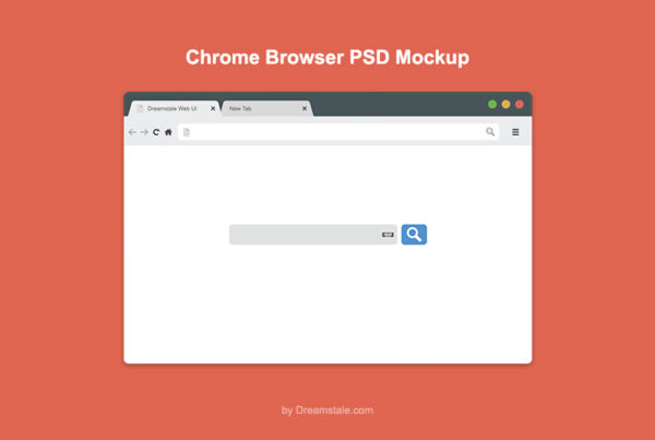 Free Chrome Browser PSD Mockup