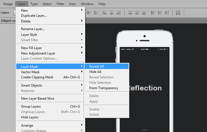quick tip: create a simple reflection in photoshop - step 4