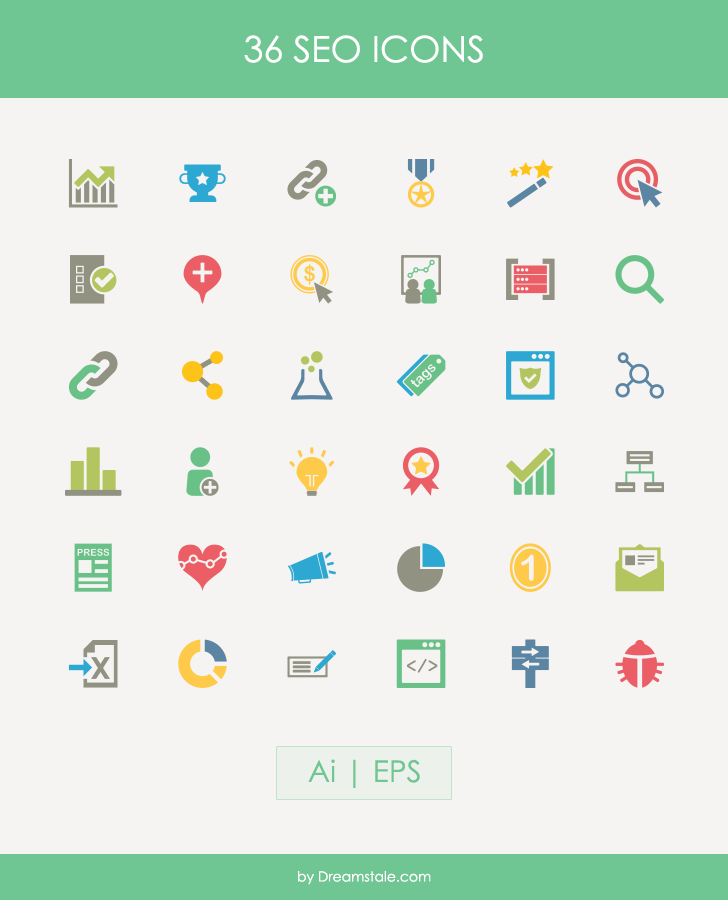 Free Download: 36 SEO Vector Icons