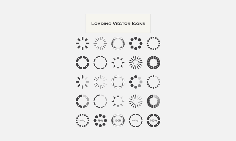 Free Download: 25 Loading Vector Icons