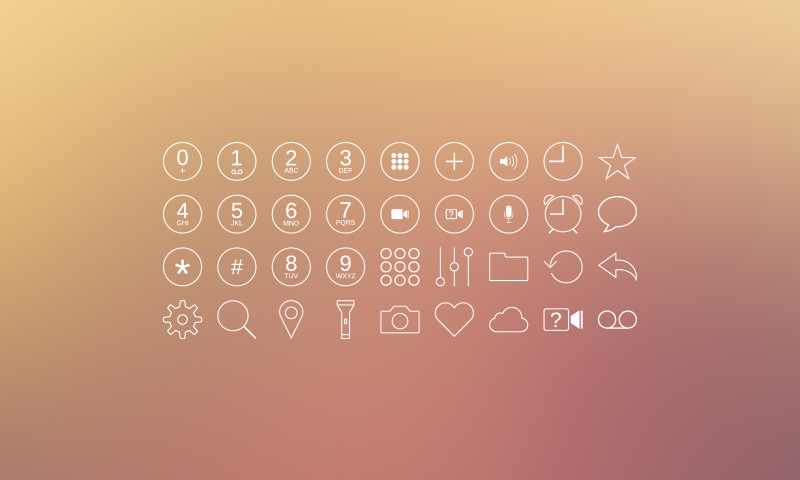 iOS 7 Styled Free Vector Icons & UI Elements