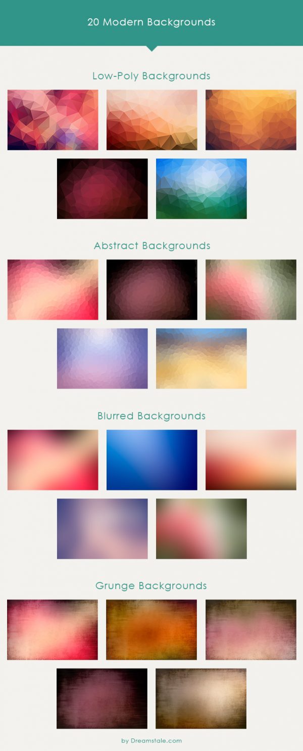 Freebie: 20 Modern Backgrounds - Dreamstale
