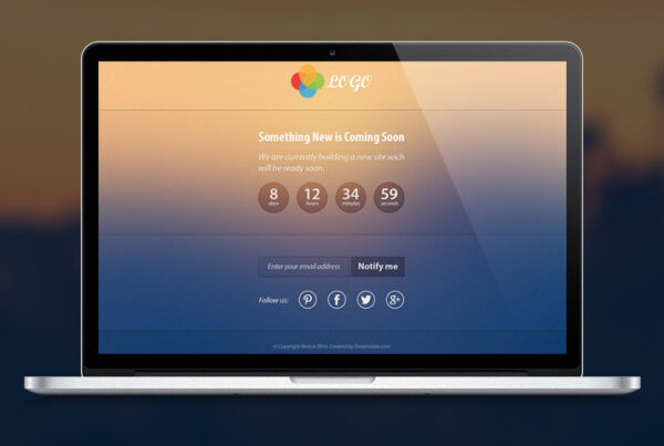 Coming Soon Page Free PSD Mockup