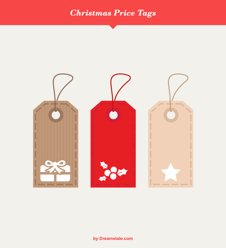 freebie Christmas Vector Flat Price Tags