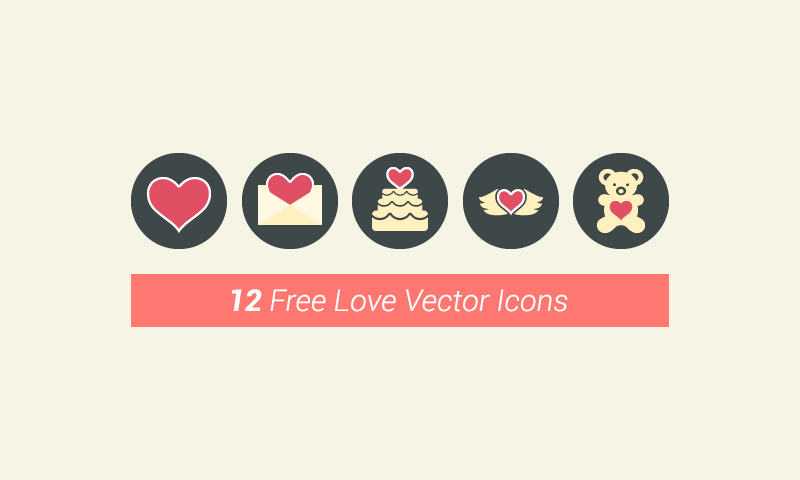 12 Free Valentine & Love Vector Icons