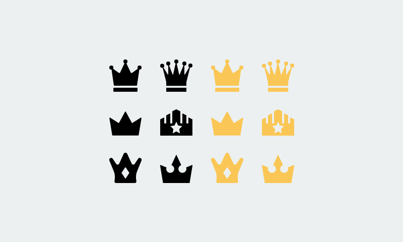 Freebie: Flat Vector Crown Icons