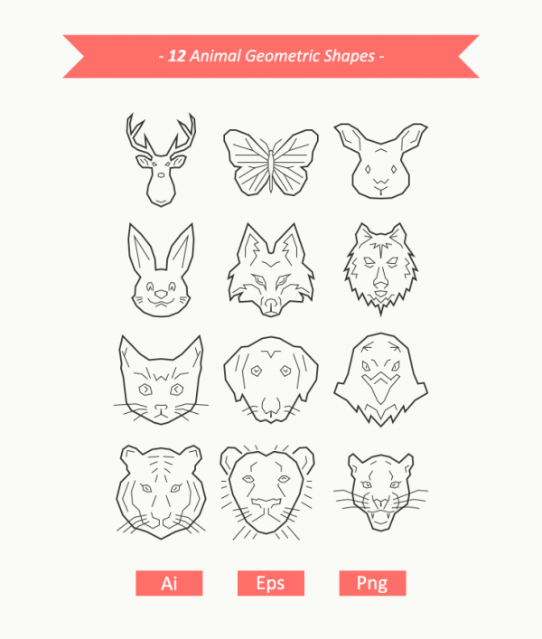 Free Animal Geometric Shapes - Dreamstale