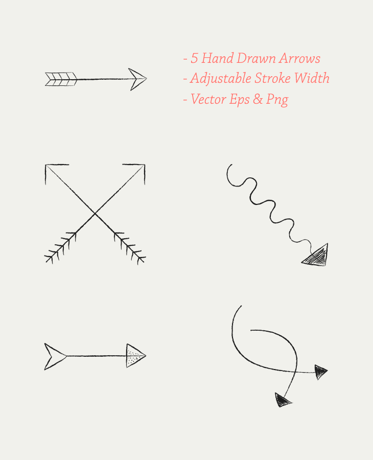 Freebie: Hand Drawn Vector Arrows