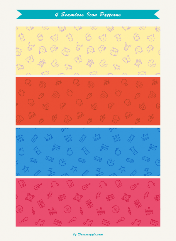 Free Seamless Icon Pattern Backgrounds - Dreamstale