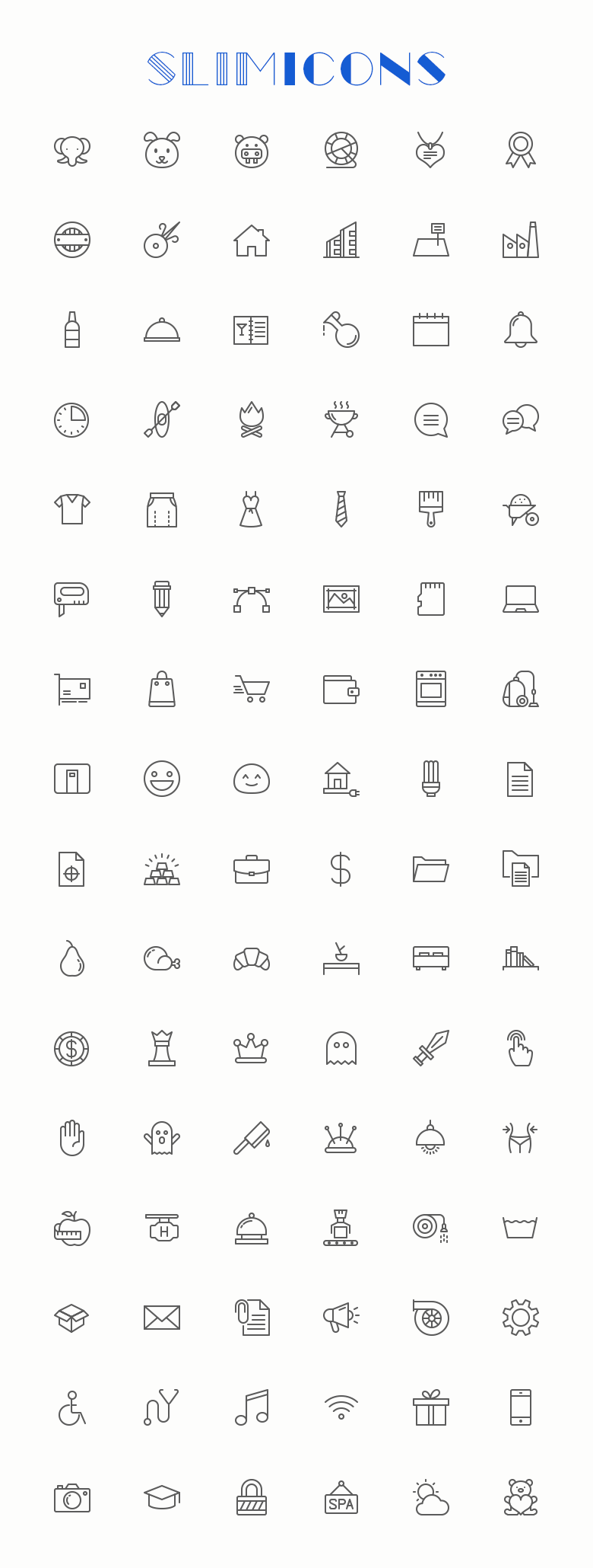 Freebie: Slimicons Line Vector Icons