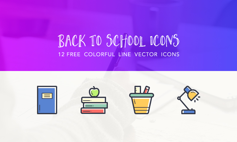 Freebie: Back to School Colorful Icons