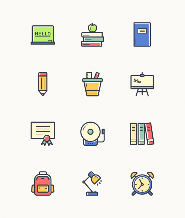 Free Back to School Vector Icons - Dreamstale