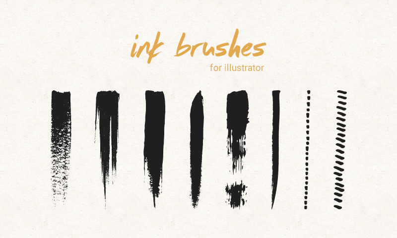 Download 8 free ink & pen brushes for Illustrator. 