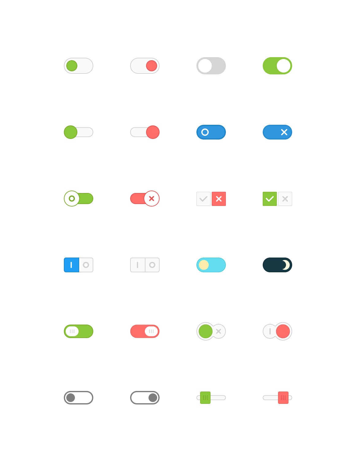 flat-toggle-buttons - Dreamstale
