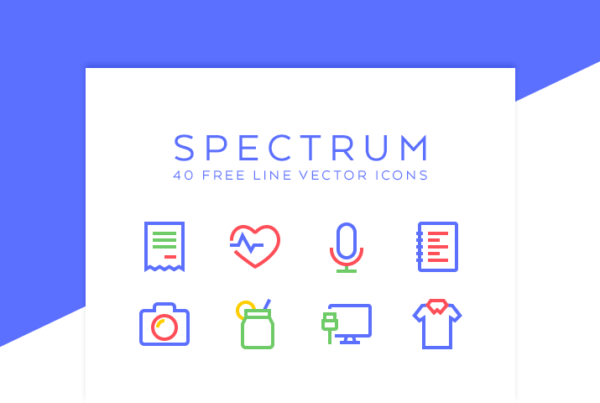 Free Spectrum Vector Line Icons