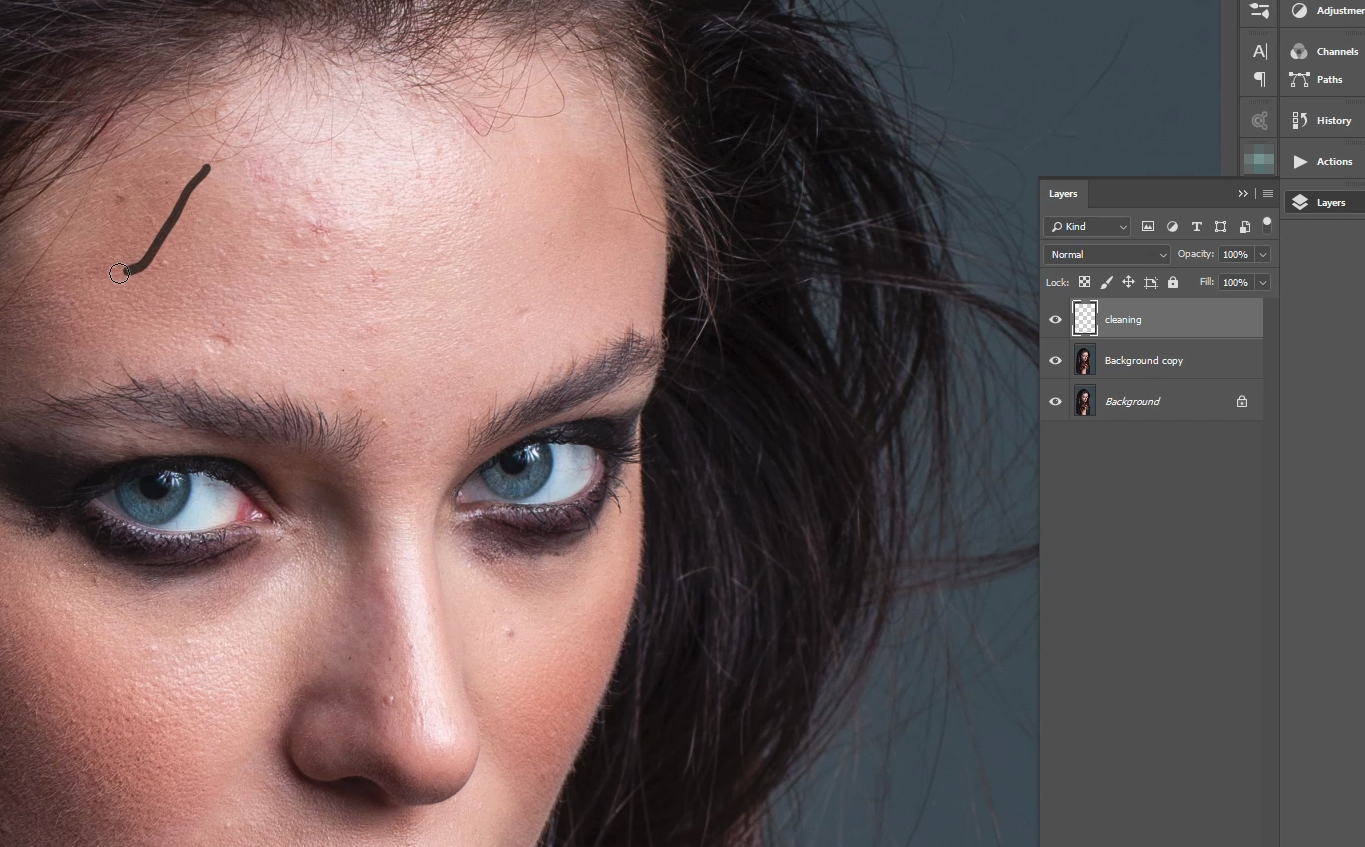 Tutorial: Remove Stray Hairs in Photoshop