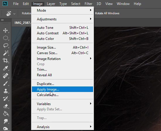 Tutorial: Remove Stray Hairs in Photoshop 7 step3 retouching b Tutorial: Remove Stray Hairs in Photoshop