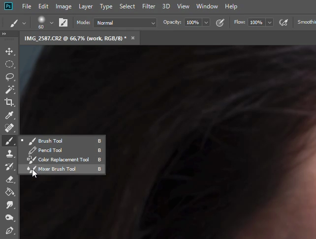 Tutorial: Remove Stray Hairs in Photoshop 12 step3 retouching g Tutorial: Remove Stray Hairs in Photoshop