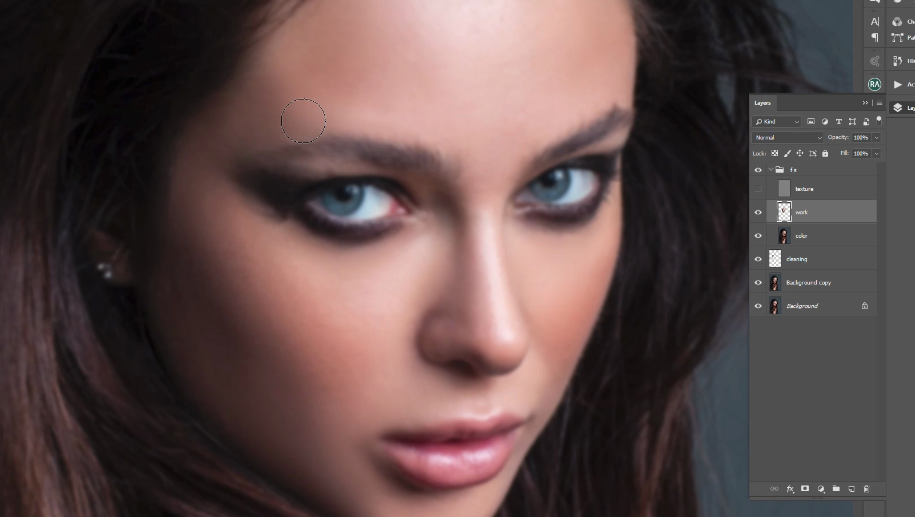 Tutorial: Remove Stray Hairs in Photoshop 14 step3 retouching i Tutorial: Remove Stray Hairs in Photoshop