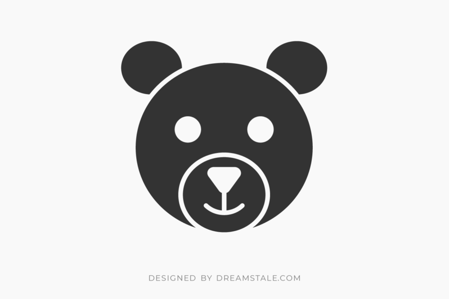 Free SVG Cute Bear Face Clipart - Dreamstale
