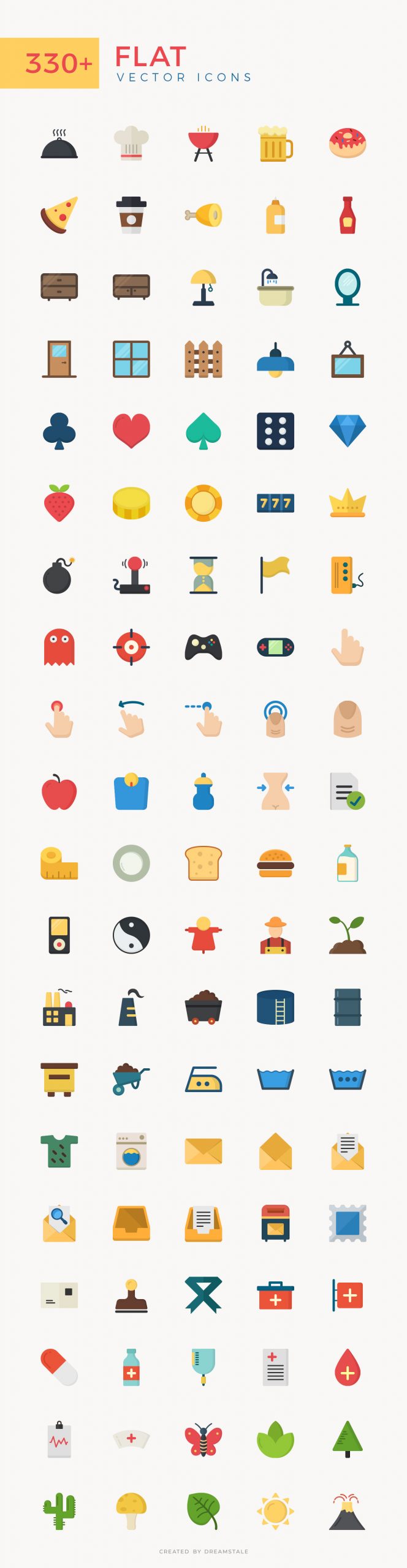 Flat Vector Icons Set - Dreamstale