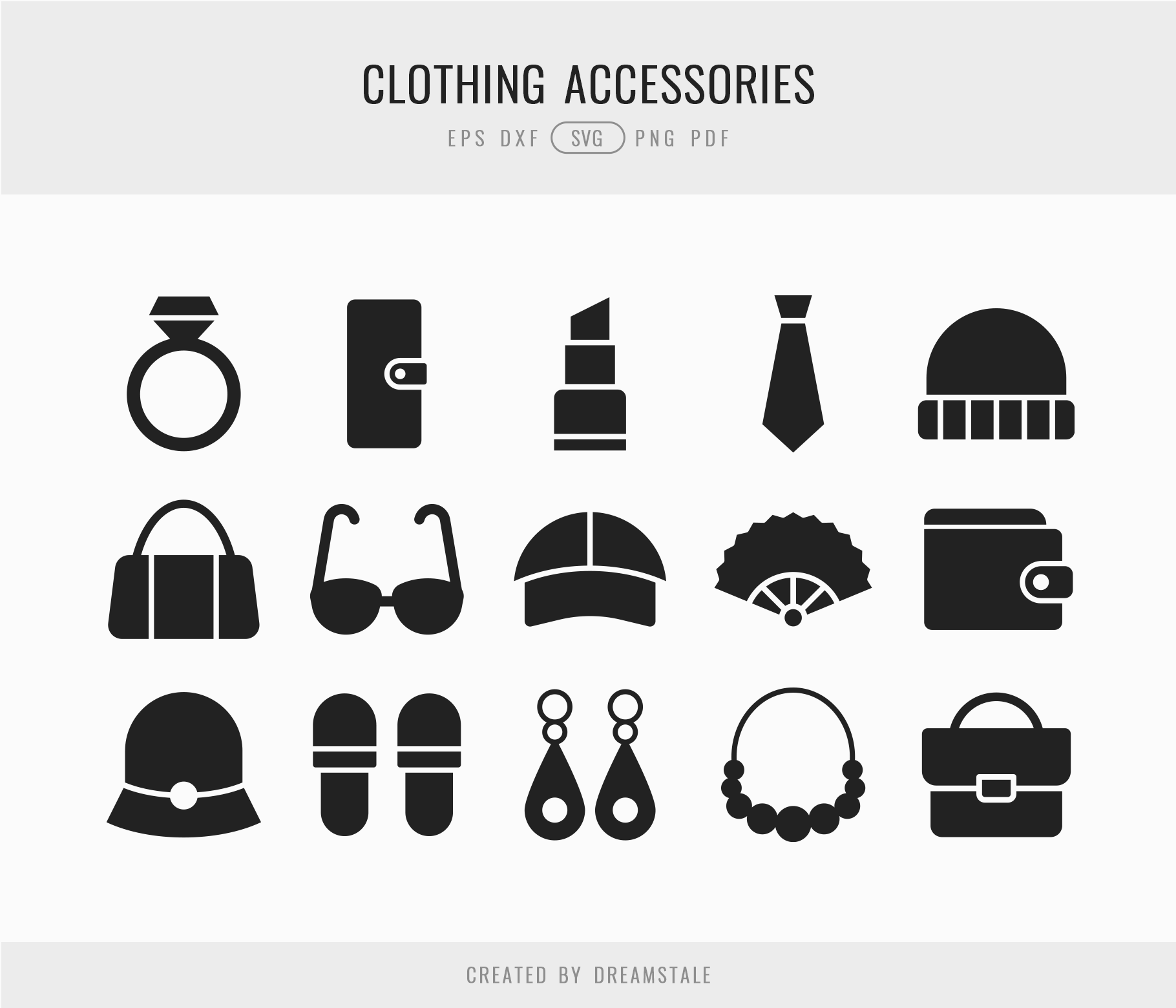 Clothing Accessories - SVG Clipart Bundle 4 svg+xml;charset=utf Clothing Accessories - SVG Clipart Bundle