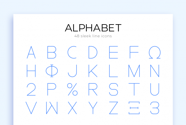 Alphabet Vector Line Icons