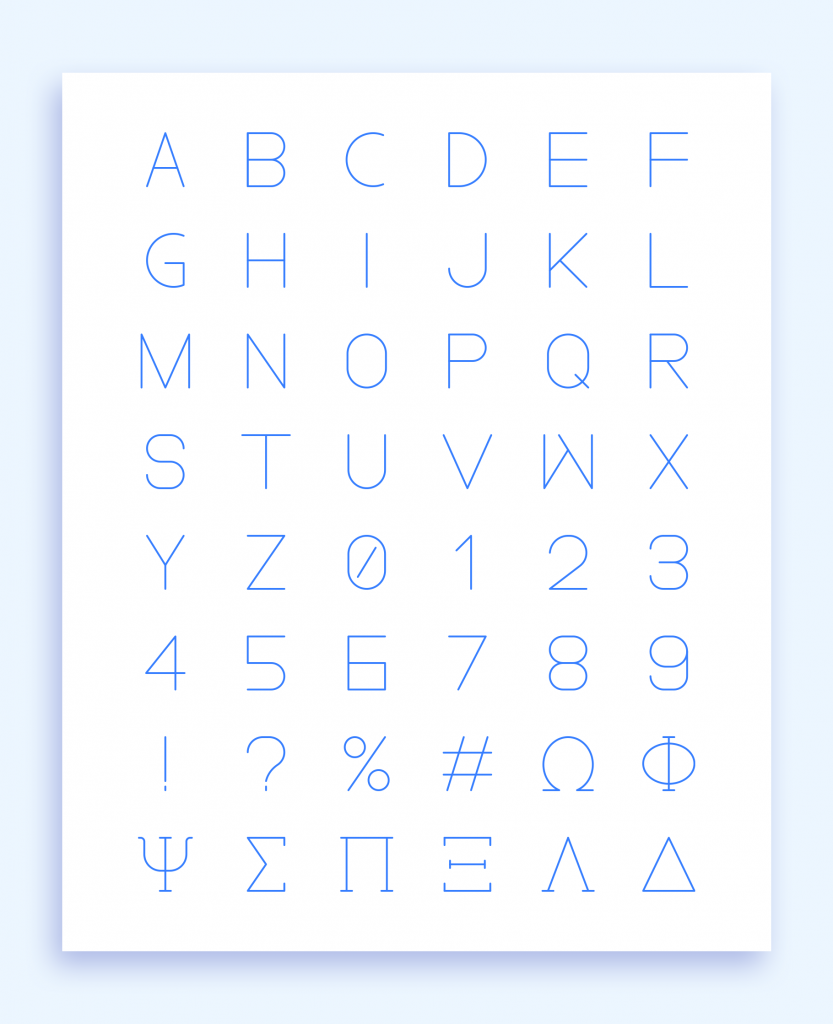 Alphabet Vector Line Icons - Dreamstale