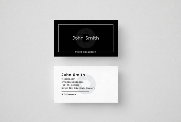 BW Photography Business Card Template 1 Design Templates