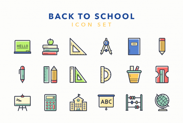 Back To School Icons 1 Clipart Vector Graphics