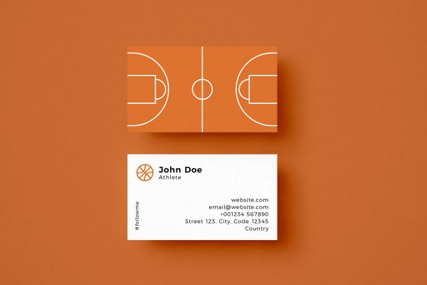 Basketball Court Business Card Template