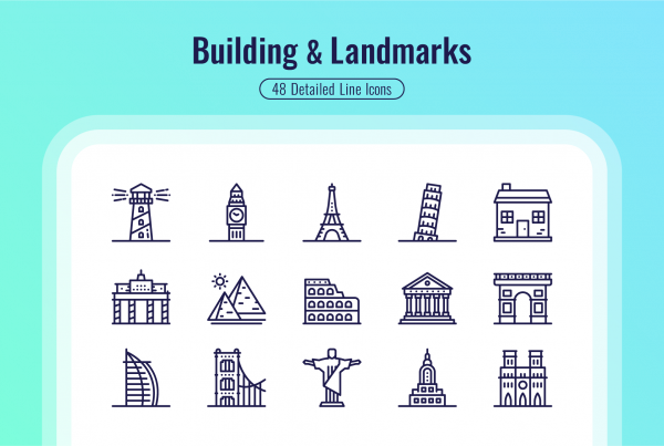 Building Landmarks Icons 1 Scalable Vector Icons