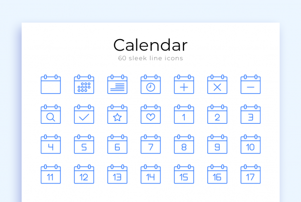 Calendar & Schedule Vector Line Icons