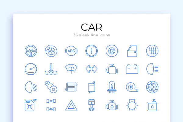 Car Vector Line Icons