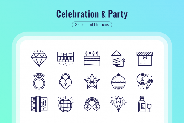 Celebration & Party Detailed Icons