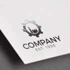 Cog Factory Logo Template 2 Minimalist Vector Logo Templates Bundle Vol. 1