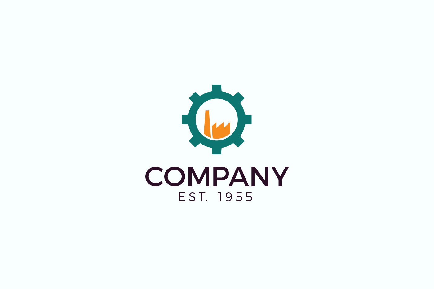 Cog & Factory Logo Template 2 svg+xml;charset=utf Cog & Factory Logo Template