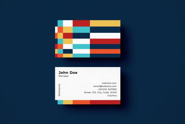 Colorful Boxes Business Card Template 1 Design Templates