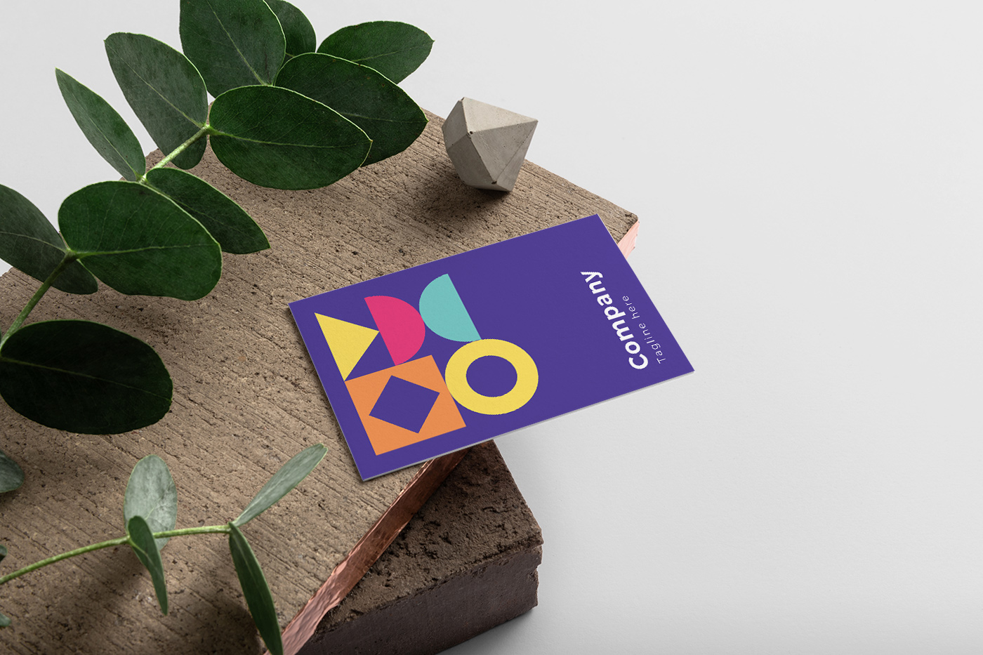 Colourful Geometric Shapes Business Card Template 2 svg+xml;charset=utf Colourful Geometric Shapes Business Card Template