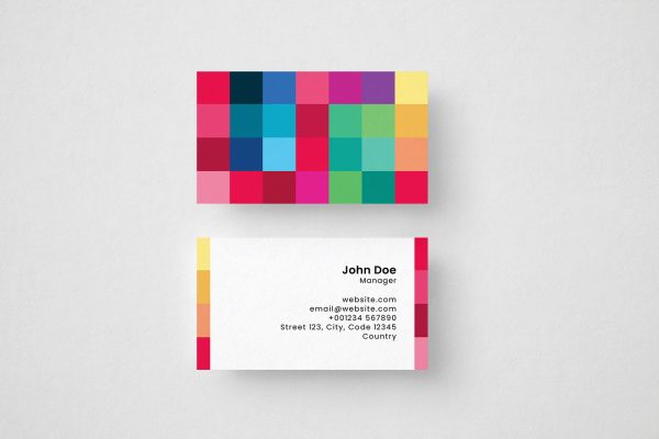 Colourful Shapes Business Card Template