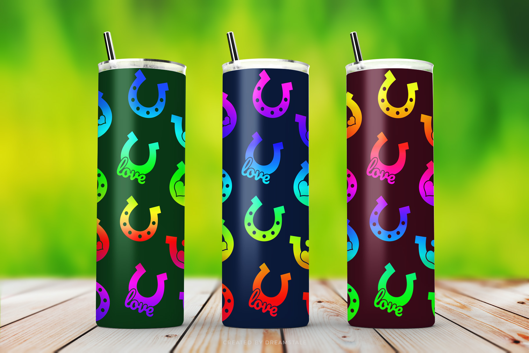 Gradient Horseshoes Sublimation Tumbler Designs 1 Gradient Horseshoes Sublimation Tumbler Designs