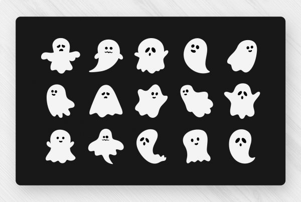 Cute Ghosts Halloween Clipart