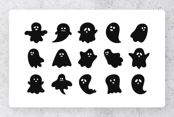 Cute & Scary Ghosts Halloween Silhouettes