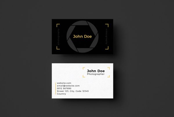 Dark Photography Business Card Template 1 Design Templates