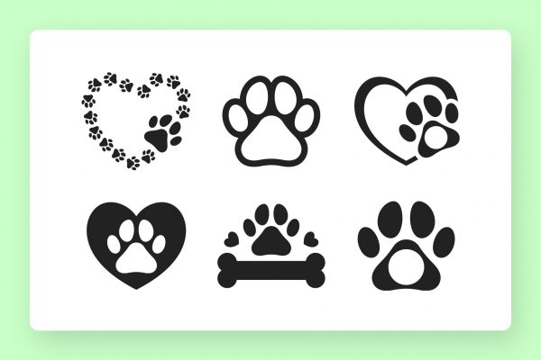 Dog Paws Clipart 1 Dog Paw Prints Silhouettes